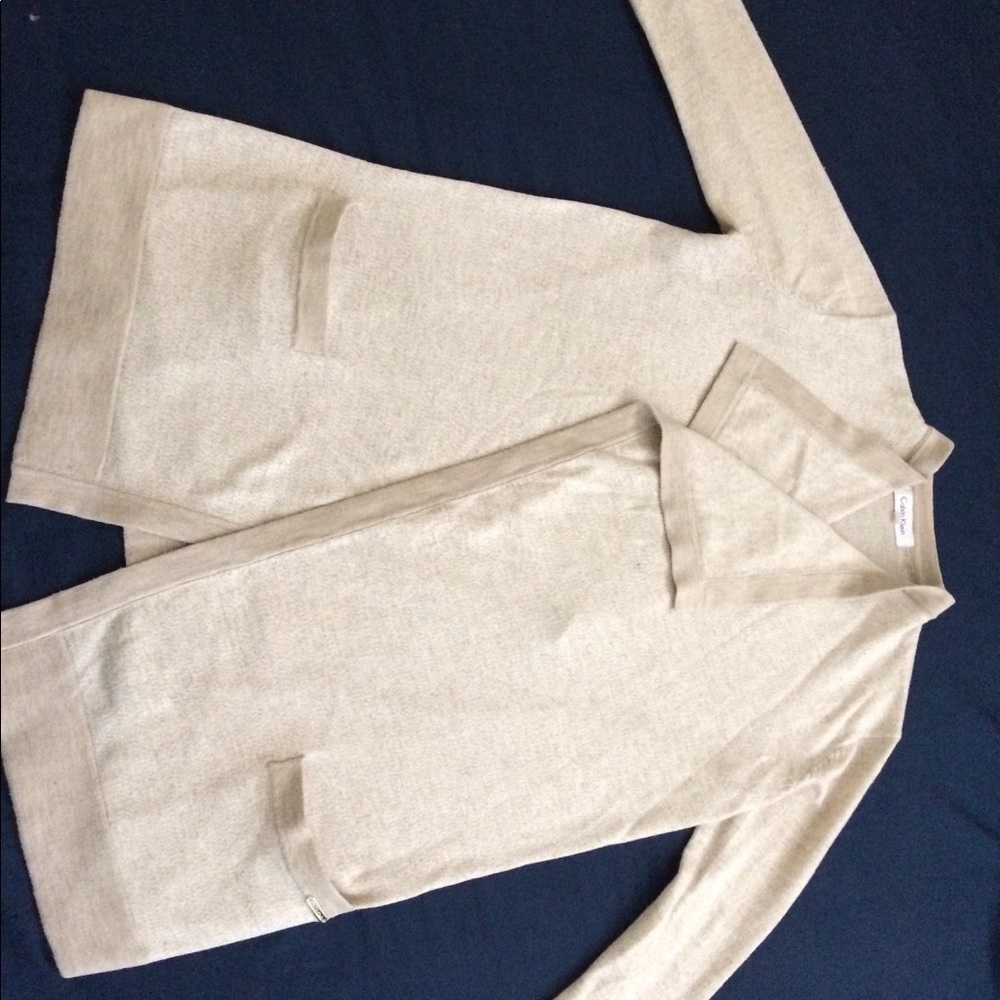 A Calvin Klein cardigan.